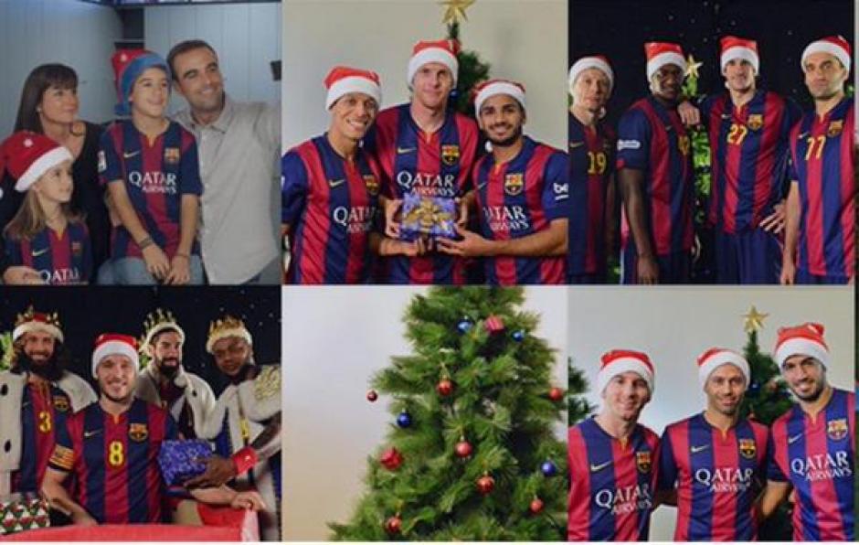 EL FC Barcelona comienza a celebrar la época de navidad en sus redes sociales.