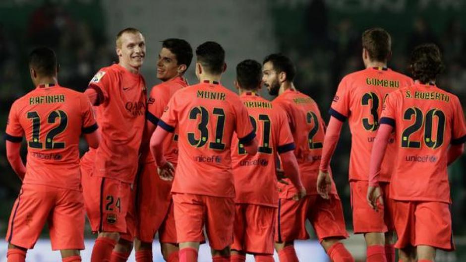 El FC Barcelona con equipo alterno vence al Elche en los octavos de final de la Copa del Rey. (Foto: EFE)
