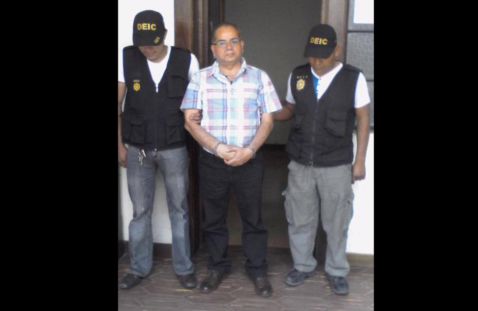 El exalcalde fue detenido hoy a las 10:30 horas en la zona 10 de San Miguel Petapa. (Foto: PNC)