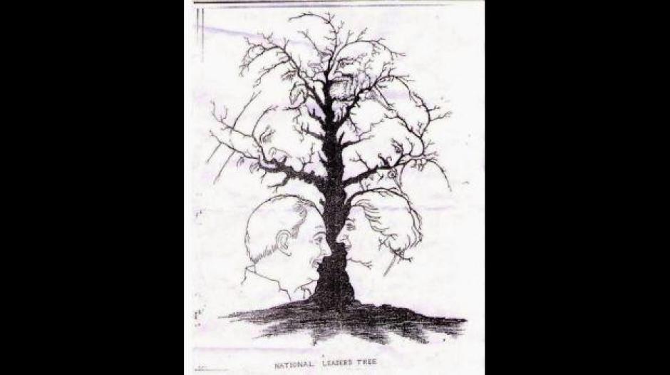 Usuarios de Twitter debaten para encontrar los rostros en la imagen. (Foto: Twitter)