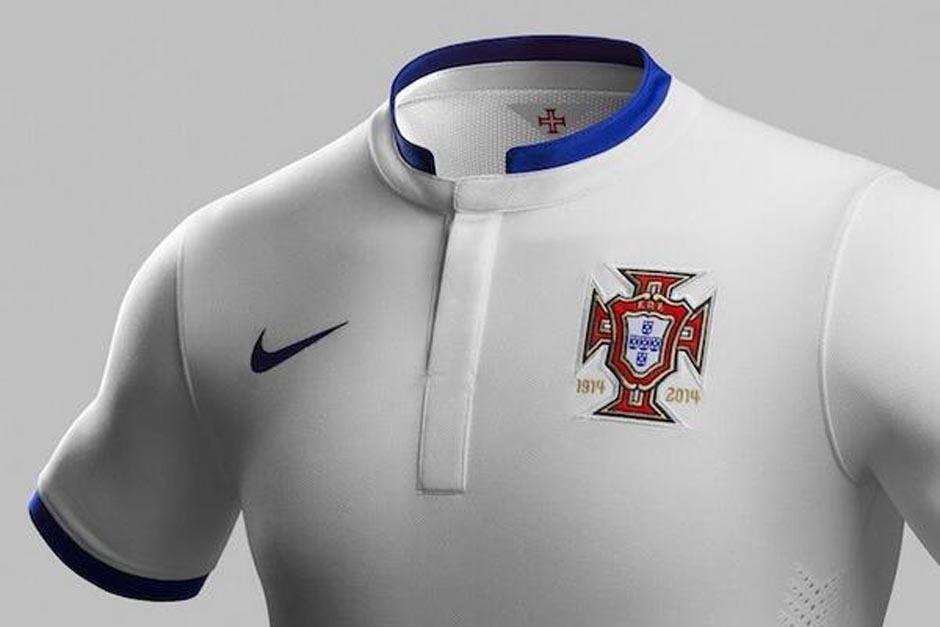 La versión en azul y blanco será la segunda equipación de Portugal en el Mundial de Brasil 2014. (Foto: Twitter @FutbolPortugal)