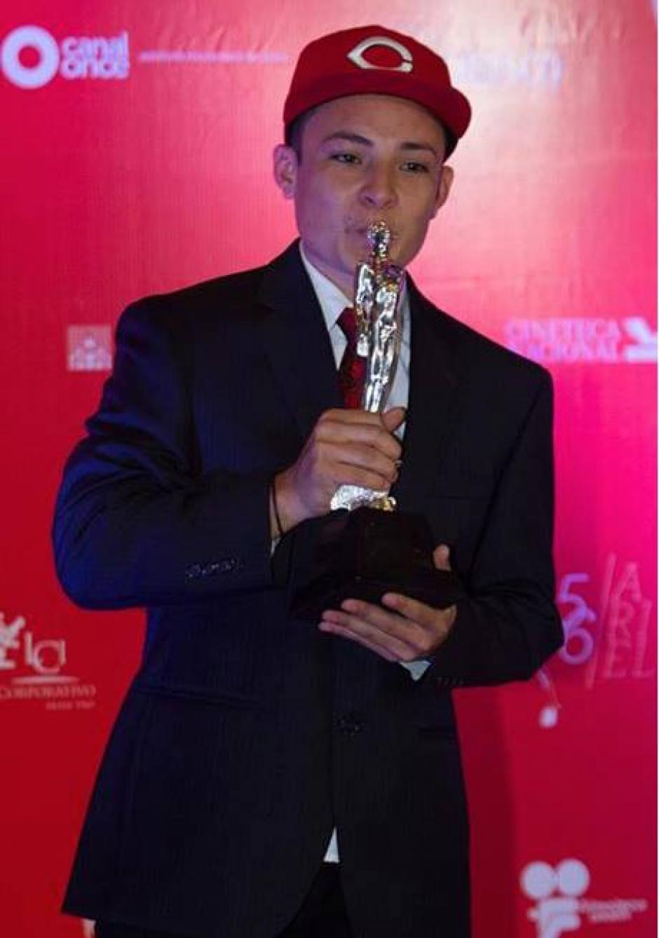 Brandon López, ganador del Premio Ariel al Mejor Actor, por su papel en "La Jaula de Oro". 