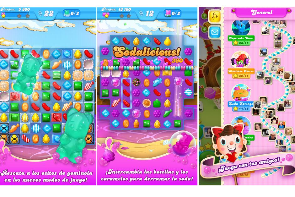 Puedes jugar Candy Crush Soda desde Internet.