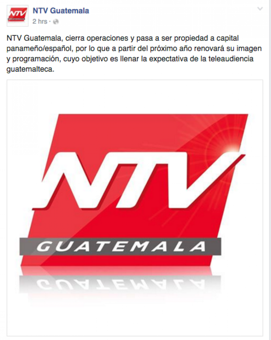 Durante el período previo a las elecciones y el electoral el canal televisivo transmitió propaganda del partido. (Imagen: Facebook NTV)