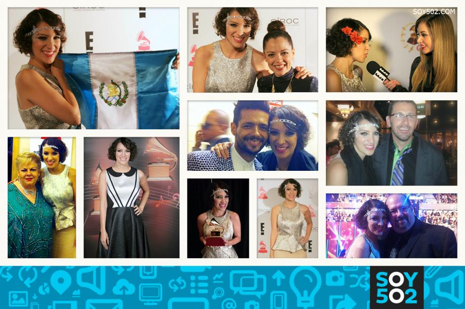 La cantante Gaby Moreno colgó en su Facebook las fotografías que se tomó con los artistas que celebraron con ella el Latin Grammy.