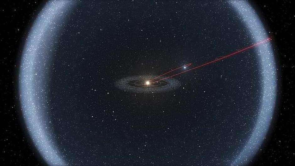 Imagen facilitada por el Observatorio Europeo Austral (ESO), quien anunció el descubrimiento de un cometa "único" que lleva congelado miles de millones de años, por lo que el estudio de su composición podría aportar pistas sobre el origen del Sistema Solar. (Foto: EFE)