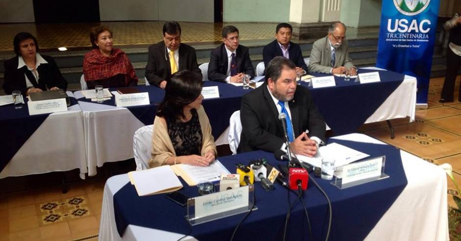 Las autoridades del Ministerio de Educación y de la Universidad de San Carlos dierona conocer los avances de la Formación Inicial Docente. (Foto Mineduc/Soy502)