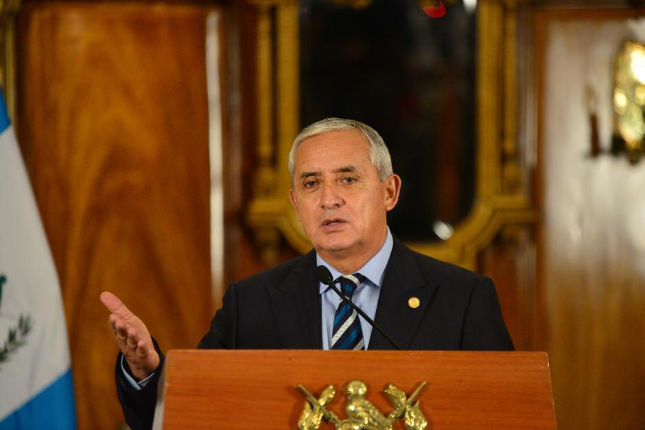 Pérez Molina recalcó que no se irá, cuando los medios le preguntaron si se ha planteado su renuncia. (Foto: Wilder López/Soy502)