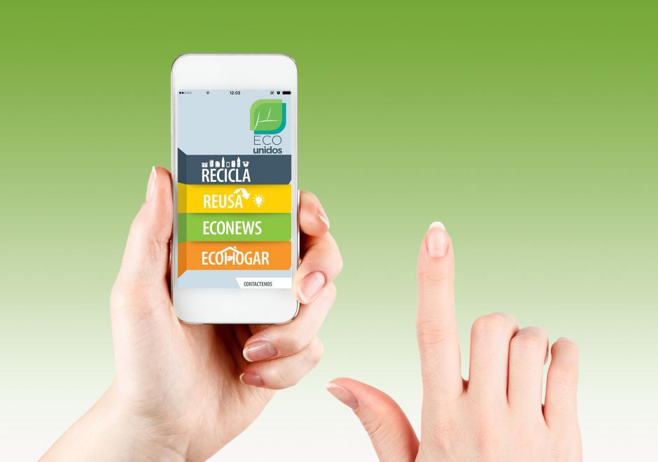 La aplicación "EcoUnidos" ofrece un listado de los lugares que se dedican a la recolección de residuos y su adecuado reciclaje, consejos sobre el cuidado del medio ambiente y noticias verdes. (Foto: Composición George Rojas/Soy502)