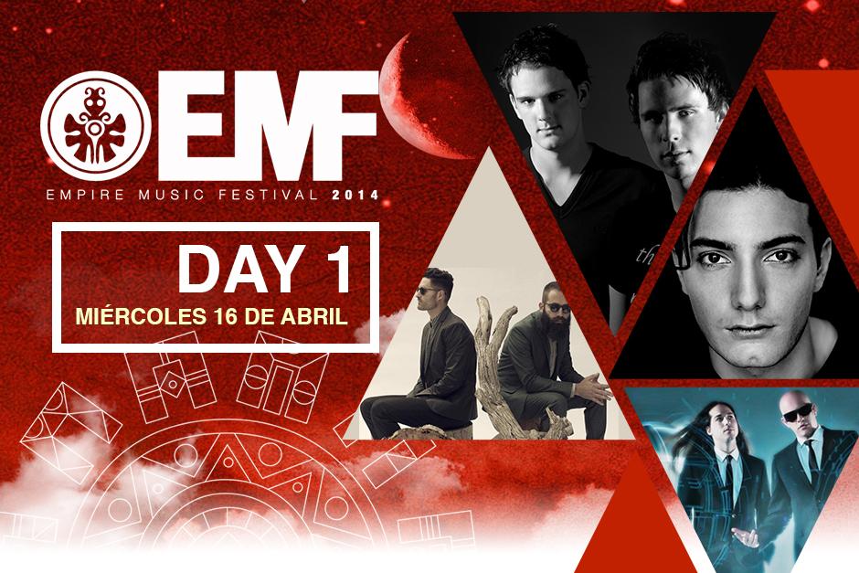 Sigue el desarrollo del primer día de conciertos en el Empire Music Festival. 