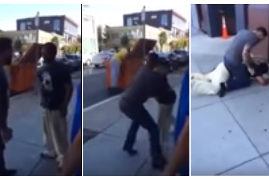 Un estudiantes de artes marciales mixtas (MMA) le da una lección a un hombre irrespetuoso. (Imagen: YouTube)