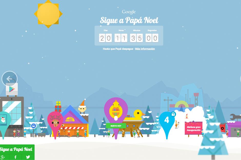 Sigue el recorrido de Santa Claus con la aplicación de Google.