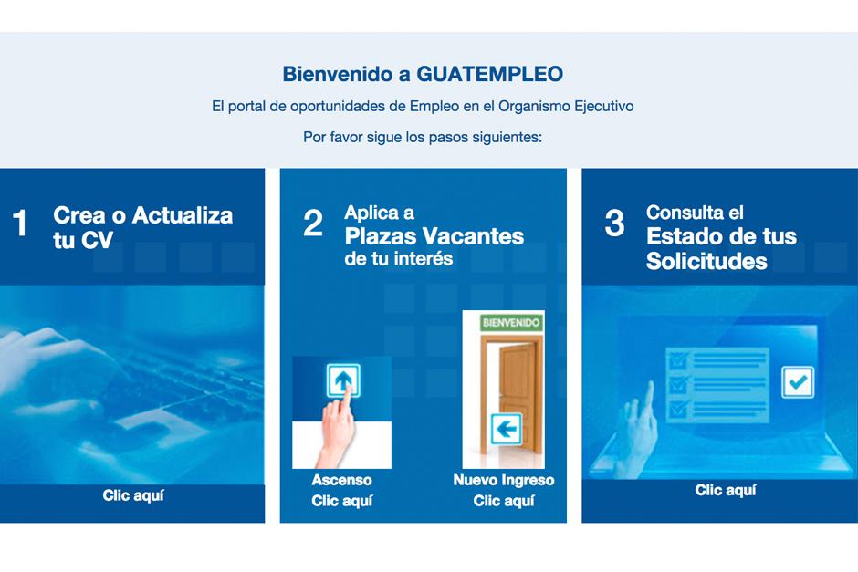 Así es el portal en el que puedes encontrar empleo dentro del Gobierno. (Foto: Archivo/Soy502)