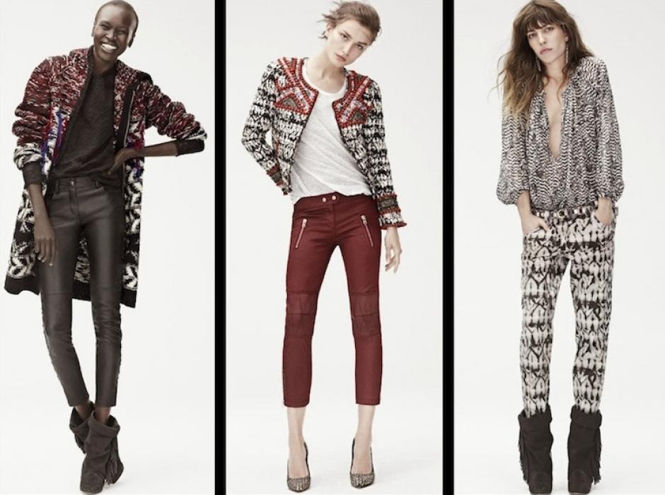 La colección de la diseñadora francesa Isabel Marant es ecléctica y bohemia. 