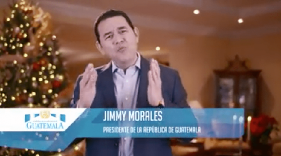 La Secretaría de Comunicación Social de la Presidencia contrató a una productora para grabar el mensaje navideño. (Foto: captura de pantalla/Facebook)