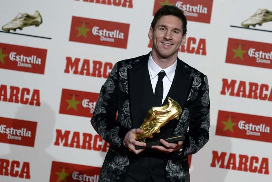 Lionel Messi anotó un promedio de 1.43 goles por partido y se hizo acreedor de su tercera Bota de Oro. (Lluis Gene/AFP)
