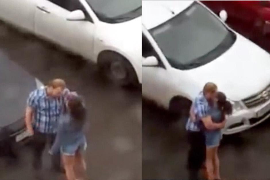 Las imágenes fueron captadas por una persona que se encontraba en lo alto de un edificio. (Imagen: Captura de pantalla)