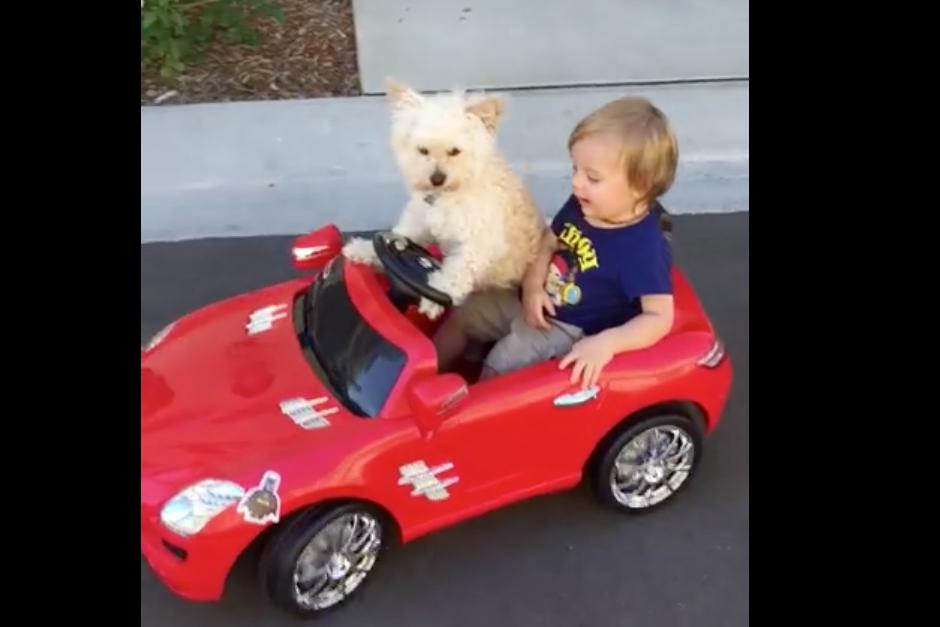El auto funciona a control remoto, pero el volante es manual.