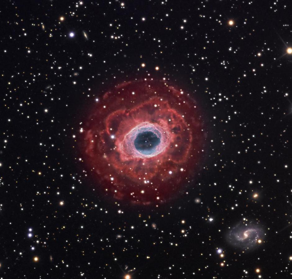 La Nebulosa del Anillo puede verse como una flor. Tiene una estrella en el centro y fue descrita desde el siglo 18 como "uno de los objetos más bellos del cielo". (Foto: spaceinfo.com.au)