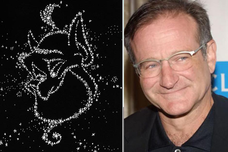 Robin Williams le dio voz al Genio de la película Aladdín. 