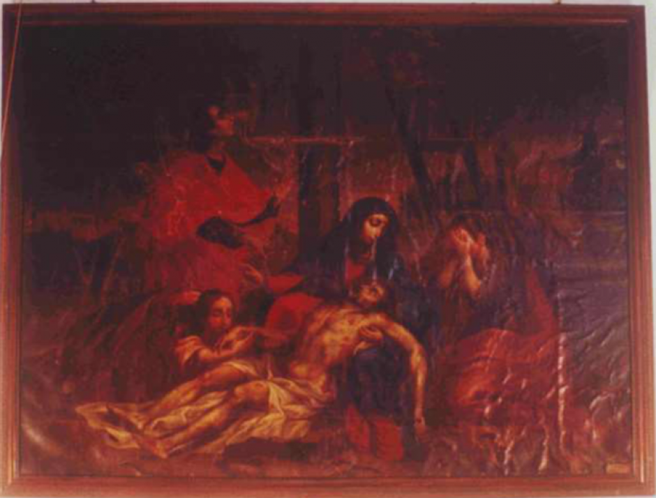 Uno de los óleos robados en Antigua Guatemala. 