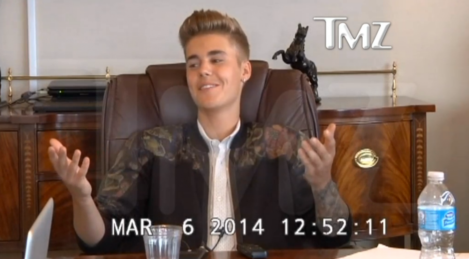 Justin Bieber se mostró arrogante cuando fue requerido por la justicia. (Foto: Video TMZ)