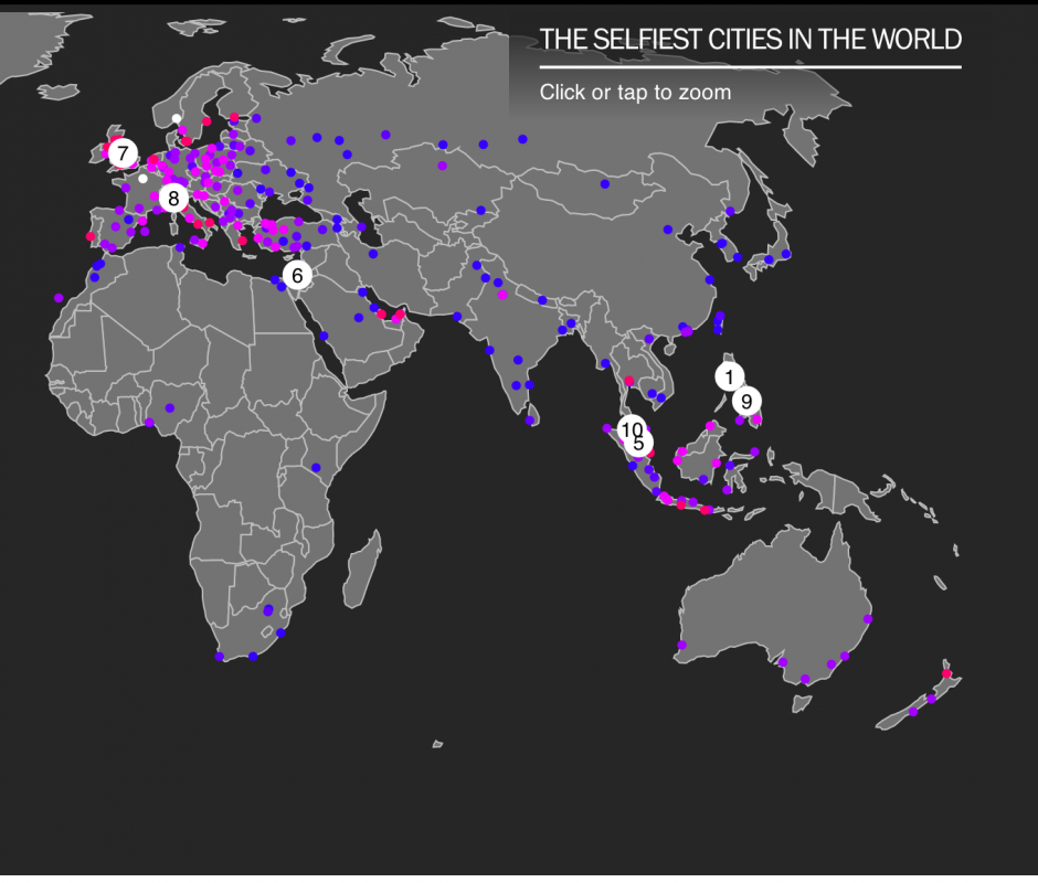 El mapa fue elaborado por la revista estadounidense Time. 