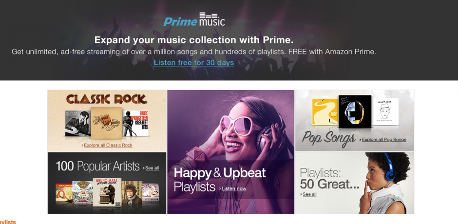 El portal de música de Amazon, Prime Music.