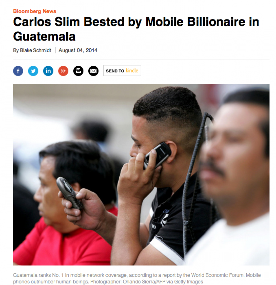 El artículo se publicó en la versión digital de la revista Bloomberg. 