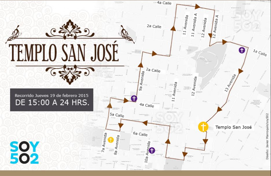 La procesión de Jesús Nazareno de los Milagros recorrerá el Centro Histórico desde las 15 horas y finalizará a eso de las 23:30 horas. (Foto: Santuario Arquidiocesano de San José) 