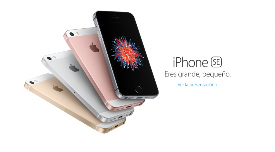 El iPhone SE se encuentra disponible en colores plata, oro, gris espacial y oro rosa. (Foto: Apple)