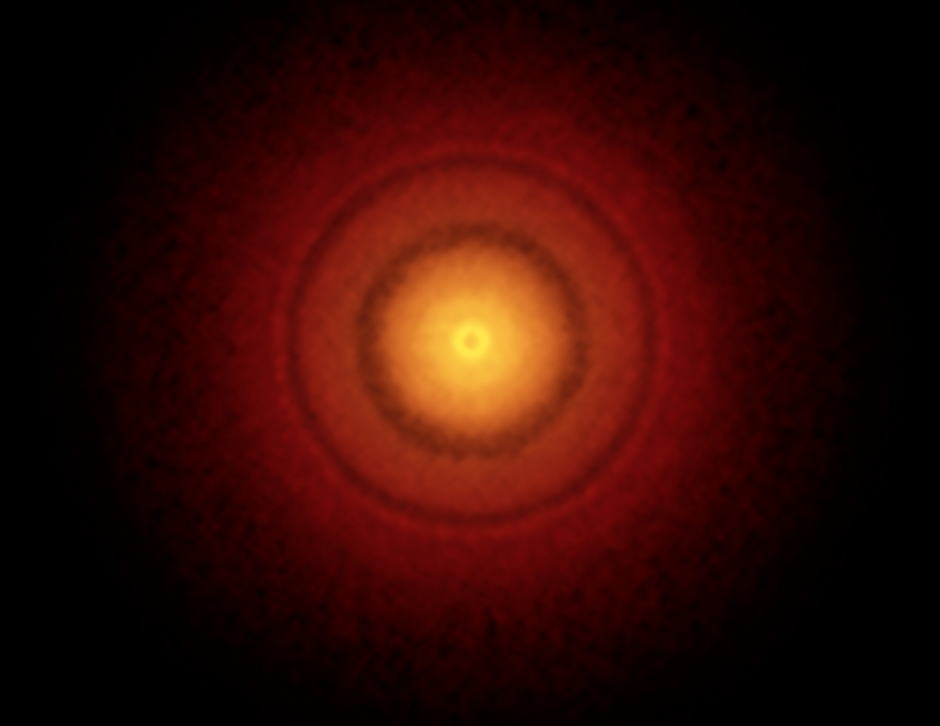 Captan la imagen más detallada, hasta la fecha, de un disco protoplanetario, la franja de materia en torno a una estrella joven. (Foto: Telescopio Alma)