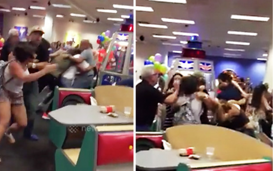 Una fiesta de cumpleaños de un niño terminó en una pelea entre adultos. (Imagen: captura de YouTube)