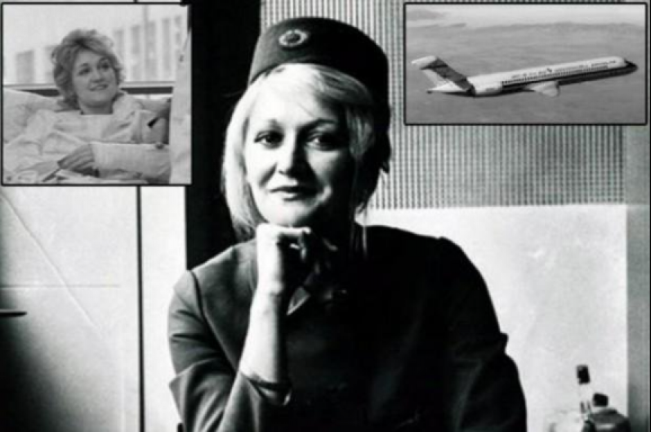 La asistente de vuelo aparece en el Libro de los récords Guinness como la persona que ha sobrevivido a una caída libre sin paracaídas desde mayor altura. (Foto: Twitter/@Rokselana)