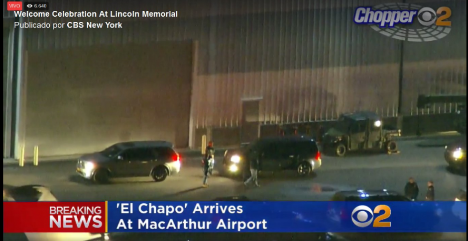 Joaquín el "Chapo" Guzmán llegó a Estados Unidos extraditado de México. (Foto: Chopper News)