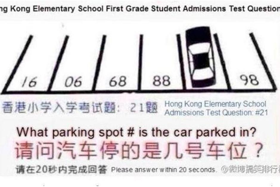Un test que responden una niños en China se viraliza.