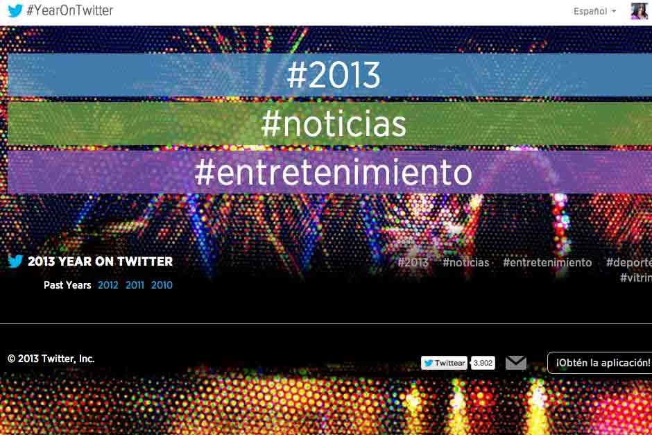 El recuento de lo más comentado en el 2013 en la red social Twitter. 