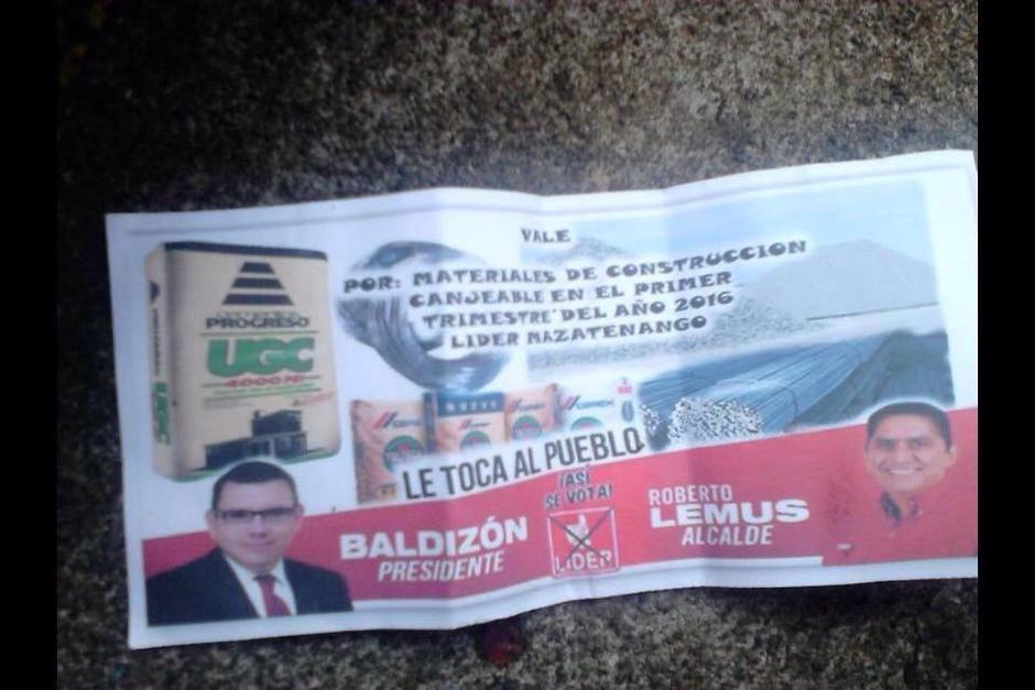 Cementos progreso denuncia y condena el uso de su marca en estos volantes. (Foto: Redes sociales).