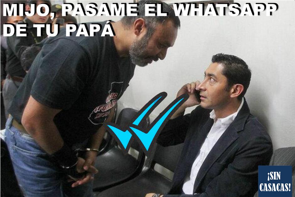 El encuentro entre Byron Lima y Otto Pérez Leal quedó grabado en la memoria colectiva de las redes sociales, usuarios que sin perder más el tiempo satirizaron el encuentro (Foto: Twitter)