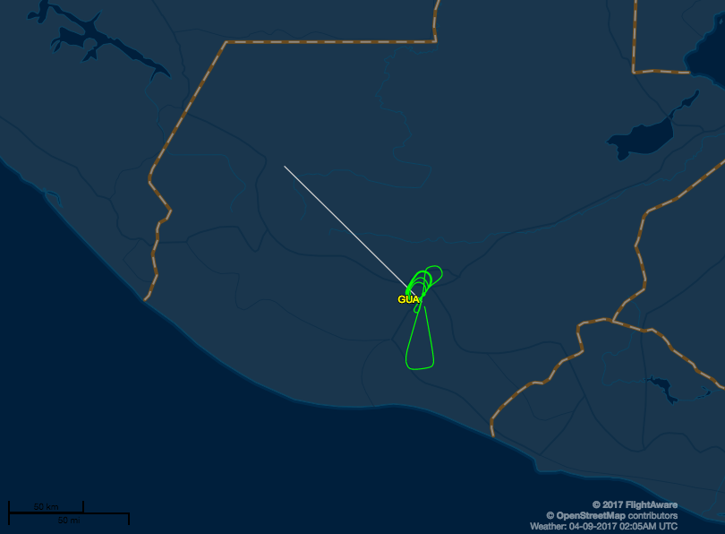 Este fue el recorrido efectuado por la aeronave. (Foto: captura de pantalla/FlightAware)