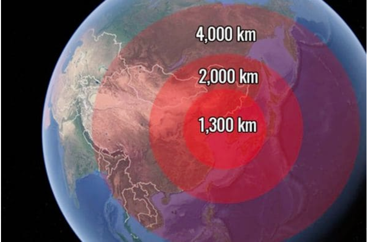 El primer avance norcoreano demostrado este año, alcanzaba a unos 4 mil kilómetros. (Imagen. Infobae)