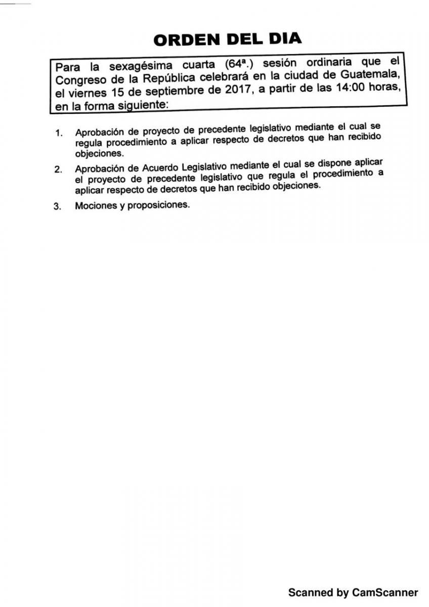 Esta es la agenda que conocerán los diputados este viernes. (Foto: Soy502)
