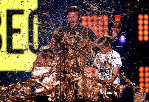 David Beckham acudi&oacute; a la gala de los Nickelodeon Kids' Choice Sports Awards ayer en Los &Aacute;ngeles.
