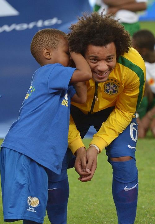 Uno de los ni&ntilde;os habl&oacute; con Marcelo al inicio del juego