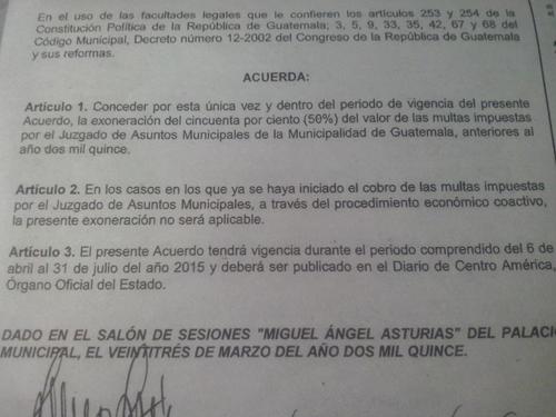 La exoneración tendrá vigencia hasta el 31 de julio de 2015. 