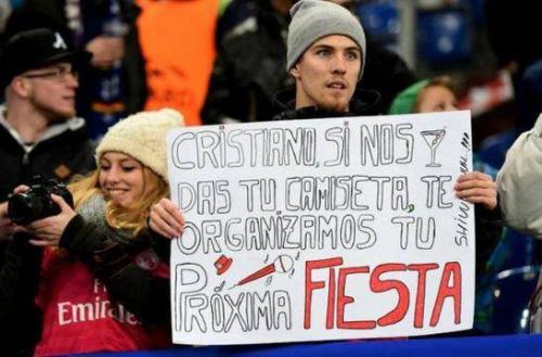 Los aficionados recordaron la fiesta de cumplea&ntilde;os de Cristiano Ronaldo.