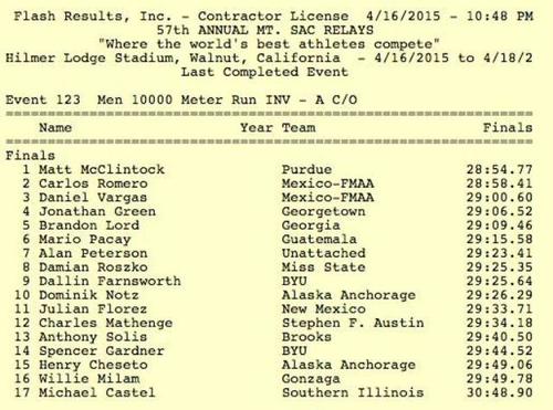 hoja de resultado oficiales Pacay y González