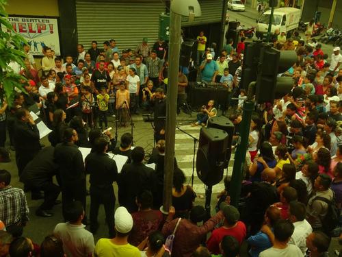 As&iacute; luc&iacute;a el Paseo la Sexta, durante el performance "Culpable", de Regina Galindo. (Foto: Ameno C&oacute;rdova) 