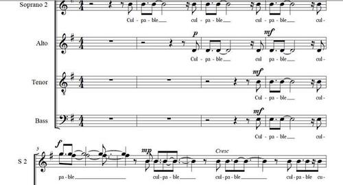 La pieza musical de "Culpable", fue creada por el maestro Vinicio Salazar. (Dise&ntilde;o: Regina Galindo oficial) 