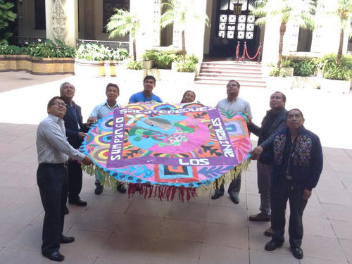 Representantes de Sumpango participaron en el lanzamiento del Festival. 